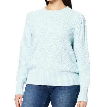 Sweter damski Naf Naf błękitny pleciony r. S
