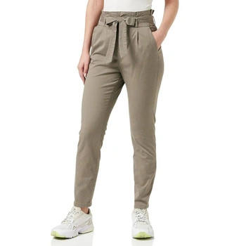 Spodnie damskie Vero Moga Meva Hr beżowe z wysokim stanem