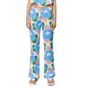 Spodnie damskie Zara Floral Print materiałowe lejące