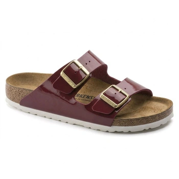 Klapki damskie Birkenstock Arizona BS skórzane birko-flor bordowe r. 36