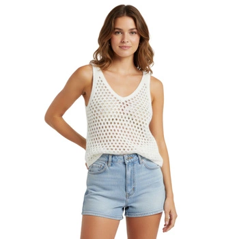 Bluzka damska S.Oliver na ramiączkach ażurowa ecru
