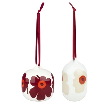 Zestaw ozdób choinkowych Marimekko 2 sztuki bombka