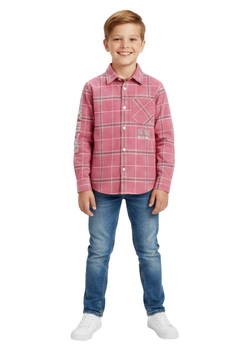 Koszula dziecięca Tommy Hilfiger Stretch Oxford w kratkę