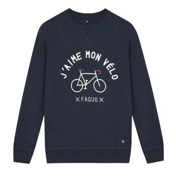 Bluza unisex Faguo Cotton dresowa klasyczna granatowa r. XS