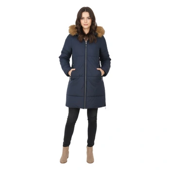 Kurtka damska Dewberry pikowana zimowa granatowa