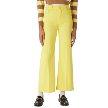 Spodnie damskie Trussardi 5 Pocket jeansowe flare żółty
