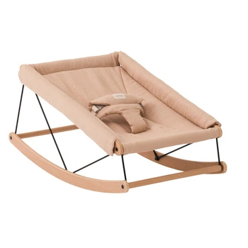 Leżaczek dziecięcy Nobodinoz Growing Green z drewna bukowego