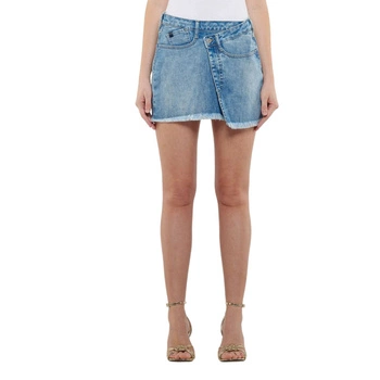 Spódnica damska Le Temps Des Cerises jeansowa mini asymetryczna