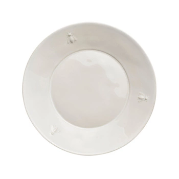 Talerz deserowy La Rochère Abeille Bee ceramiczny kremowy 21 cm