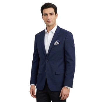 Marynarka męska Calvin Klein Tate-Bm wełniana granatowa