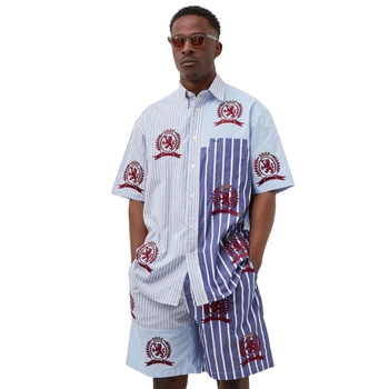 Koszula męska Tommy Hilfiger Crest Embroidery w paski r. XXS
