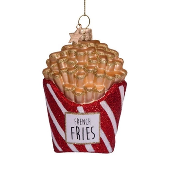 Bombka choinkowa Vondels Frytki ozdoba bożonarodzeniowa szklana