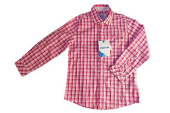 Koszula dziewczęca Mayoral w kratkę z długim rękawem czerwona w kratkę