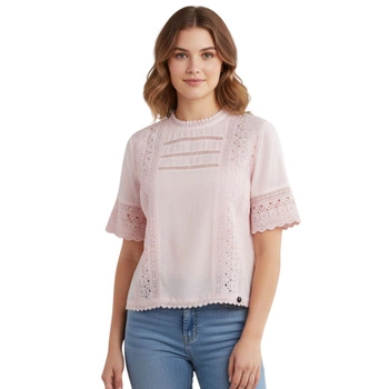 Bluzka damska Superdry Annie ażurowa boho różowa