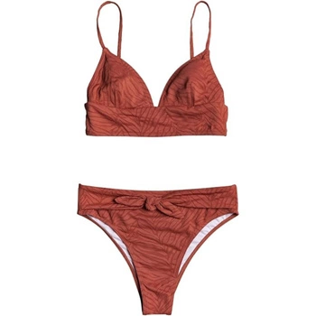 Strój kąpielowy Roxy Wild Babe dwuczęściowy ceglasty