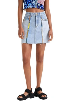 Spódnica damska Desigual Tamara jeansowa mini