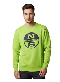 Bluza męska Norht Sails Round Neck Graphic dresowa limonkowa