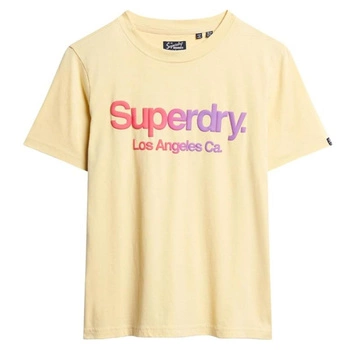 Koszulka damska Superdry Tona Rainbow t-shirt żółty z logo