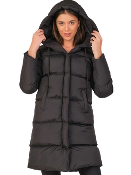 Kurtka damska Dewberry pikowana zimowa długa czarna
