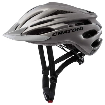 Kask rowerowy Cratoni Pacer MTB z daszkiem regulowany srebrny