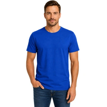 Koszulka męska Fruit of the Loom Valueweight T klasyczna niebieska t-shirt r. L