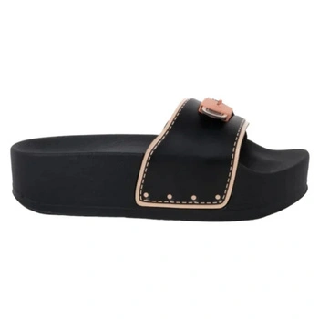 Klapki damskie Scholl Pescura Moon Wedge czarne na platformie