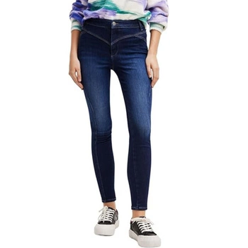 Spodnie damskie Desigual Estrasburgo jeansowe slim fit