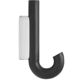 Wieszaki ścienny Gejst Hook czarny z drewna dębowego uniwersalny