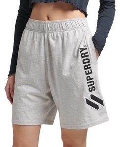 Spodenki damskie Superdry Code Applique dresowe sportowe szare