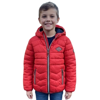 Kurtka dziecięca Lee Cooper pikowana czerwona z kapturem