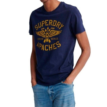 Koszulka męska Superdry Military bawełniana granatowa