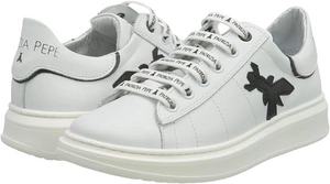Buty Patrizia Pepe Bianco Vitello Sneakersy dziecięce białe
