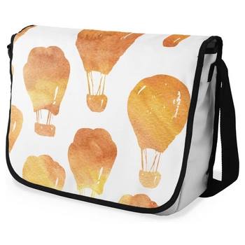 Torba Le Jardin na ramię z pomarańczowym wzorem w balony