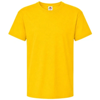 Koszulka dziecięca Fruit of the Loom żółta bawełninany t-shirt r. 104