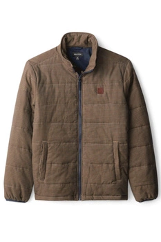 Kurtka męska Brixton Cass Puffer pikowana zimowa brązowa