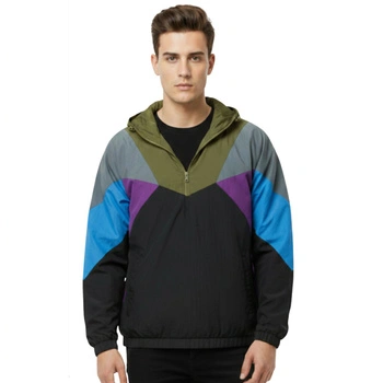 Kurtka męska Zara Color-Block wiatrówka retro r. M