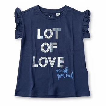 Bluzka dziewczęca Chicco granatowa z krótkim rękawem