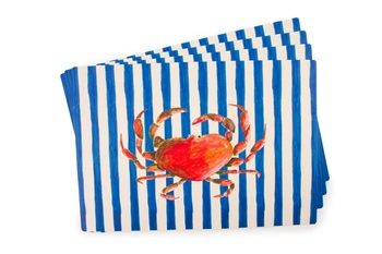 Winylowa podkładka na stół Catchi z krabem zestaw 4 sztuki