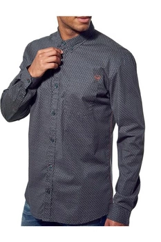 Koszula męska Kaporal klasyczna wzorzysta khaki