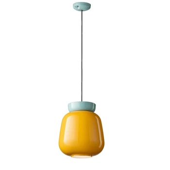 Lampa wisząca Ferroluce Corcovado sufitowa ceramiczna żółta