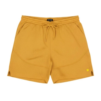 Spodenki męskie Brixton Shield Mesh Short siateczkowe żółte