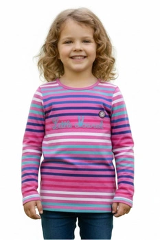 Koszulka dziewczęca Little Marcel różowa w paski r. 104