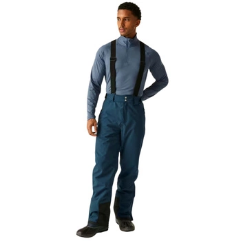 Spodnie męskie Dare2b Achieve II narciarskie z szelkami niebieskie