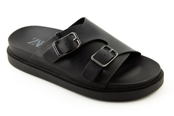 Buty damskie Zara klapki dwupaskowe czarne