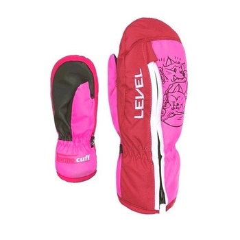 Rękawice narciarskie Level Dudy zimowe dziecięce różowe