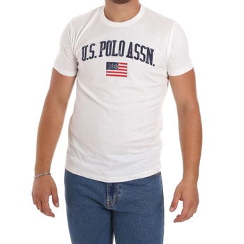 Koszulka męska U.S. Polo Assn Patch Logo t-shirt biała bawełniana