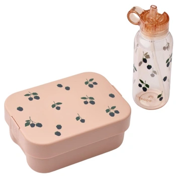 Zestaw lunchbox + butelka Liewood Chelsey różowy