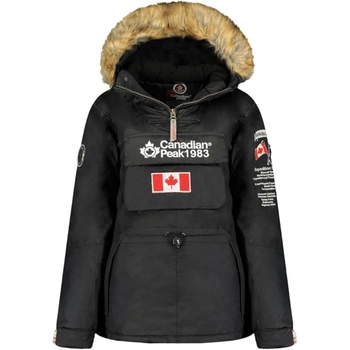 Kurtka dziewczęca Canadia Peak Banapeak z kapturem zimowa czarny