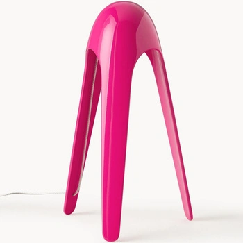 Lampa stołowa Martinelli Luce Cyborg aluminiowa różowa 31 cm Made in Italy