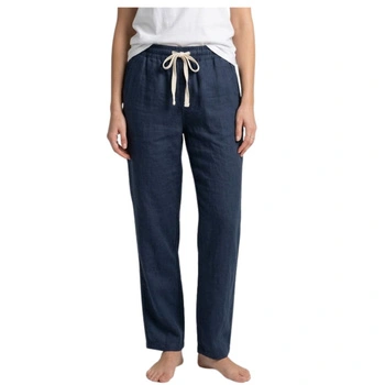 Spodnie damskie Zara granatowe lniane szerokie r. XL